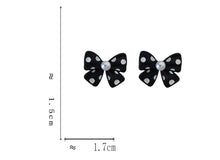 Load image into Gallery viewer, Polka Dots Small Bow Stud Earrings IDW
