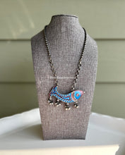Load image into Gallery viewer, German Silver Handpainted Meenakari Fish Ghunghroo Single Pendant necklace
