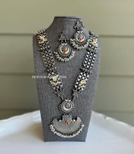 Load image into Gallery viewer, Fusion German Silver Multicolor Long necklace set
