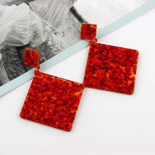 Load image into Gallery viewer, Acrylic Sparkling Christmas Long Square Earrings IDW
