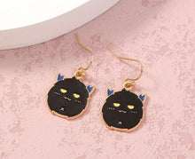 Load image into Gallery viewer, Black Cat Cute Small Daily wear Earrings IDW
