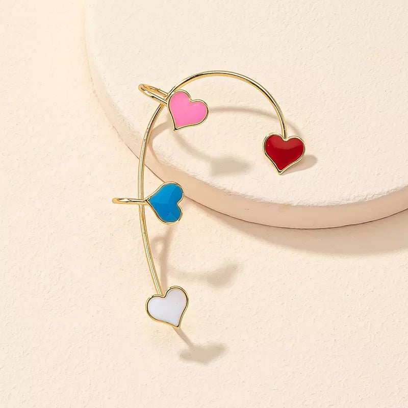 Heart Multicolor Trendy Ear cuff IDW