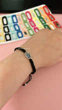 Load image into Gallery viewer, Black Thread Blue evil eye for protection Stretchy Bracelet/Anklet for women  IDW
