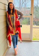 Load image into Gallery viewer, Ready to Ship BANDHANI Orange Red SHRUG FREE SIZE style 103
