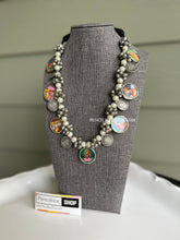 Load image into Gallery viewer, German silver Brass Motifs Ghungroo Pearl Thread Simple Necklaces
