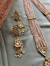 Load image into Gallery viewer, Long Kundan Double Peacock Pearl Mala Necklace set
