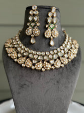 Load image into Gallery viewer, Premium triple layer cz kundan Design necklace set
