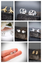 Load image into Gallery viewer, Animal Stainless Steel Silver Stud Earrings IDW
