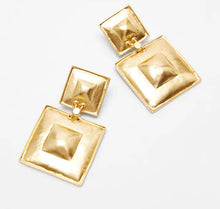 Load image into Gallery viewer, Golden Matte finish Two layer Classy Earrings IDW
