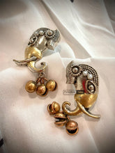 Load image into Gallery viewer, Ganesha ji Small Cute Stud Earrings with ghunghroo German Silver Earrings
