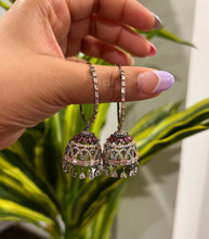 Load image into Gallery viewer, Mohini American diamond Premium Quality Jhumka Bali earrings
