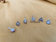 Load image into Gallery viewer, Silver Finish-Stone studded non pierced nose pin
