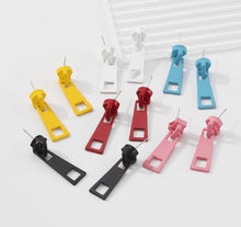 Load image into Gallery viewer, Super unique Zipper Look Trendy Quirky Earrings IDW
