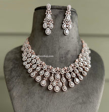Load image into Gallery viewer, American Diamond Designer Drops cz Necklace set
