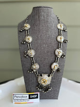 Load image into Gallery viewer, German Silver White Pachi kundan Long necklace
