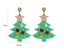 Load image into Gallery viewer, Christmas tree acrylic Earrings IDW
