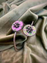 Load image into Gallery viewer, Amarpali Enamel Paint Pink green Adjustable Statement Kada
