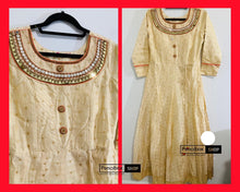Load image into Gallery viewer, Mirror silk anarkali dress long gown silk
