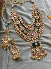 Load image into Gallery viewer, Exclusive Pachi Kundan Bridal Designer Premium piece necklace set
