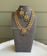 Load image into Gallery viewer, Multicolor Peacock Flower Hanging Drops Necklace set
