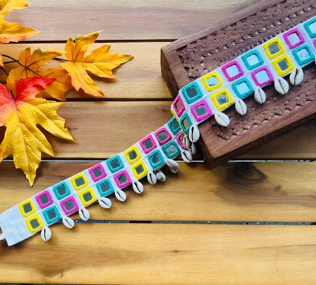 Handmade Mirror work Waist Belt Ghunghroo