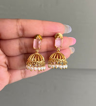 Load image into Gallery viewer, Gold matte finish Jhumka Earrings
