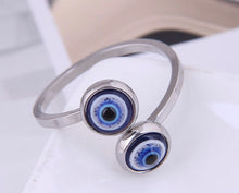 Load image into Gallery viewer, Evil eye adjustable ring for women IDW
