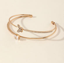 Load image into Gallery viewer, Golden simple rhinestone women bracelet IDW
