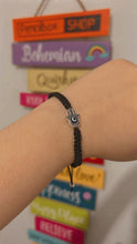 Load image into Gallery viewer, Black Thread Blue evil eye for protection Stretchy Bracelet/Anklet for women  IDW
