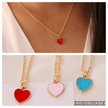 Load image into Gallery viewer, Little heart small double sided Dripping necklace IDW
