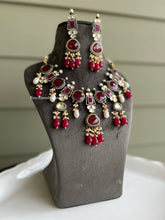 Load image into Gallery viewer, Kundan Grand Statement Drops Necklace set
