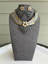 Load image into Gallery viewer, German Silver Dual Tone Flower your Multicolor Unique Statement Necklace set
