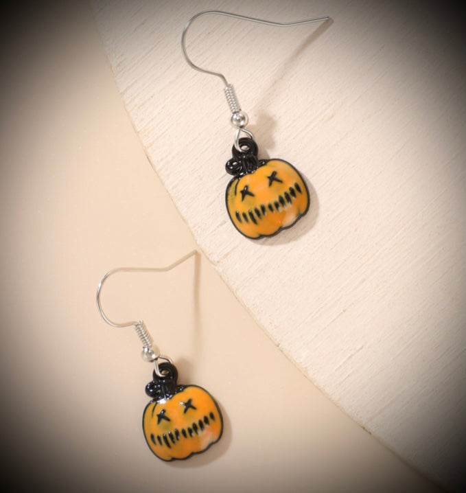 Halloween Small Pumpkin  Drop earrings IDW