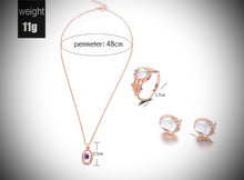 Load image into Gallery viewer, Gemstone Necklace set with earrings and rings IDW

