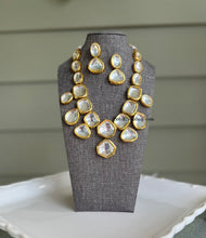 Load image into Gallery viewer, Premium Quality Heavy Designer Kundan Necklace set with Back side Meenakari
