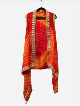Load image into Gallery viewer, Ready to Ship BANDHANI Orange Red SHRUG FREE SIZE style 103
