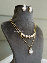 Load image into Gallery viewer, 22 carat Gold plated moissanite Stone Layered Stone Necklace set
