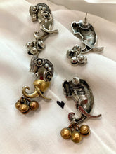 Load image into Gallery viewer, Ganesha ji Small Cute Stud Earrings with ghunghroo German Silver Earrings
