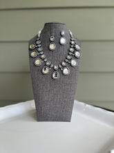 Load image into Gallery viewer, Noor White Small Ruby Stone American diamond Premium Statement Piece

