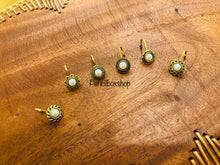 Load image into Gallery viewer, Pearl studded non pierced nose pin golden
