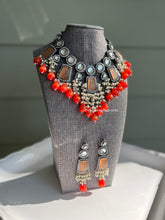 Load image into Gallery viewer, Ruhi Premium Statement Designer Uncut kundan Polki Pearl Necklace set
