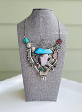 Load image into Gallery viewer, Contemporary Natural Stone German silver Big pendant Statement Necklace
