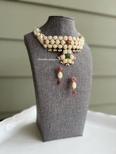 Load image into Gallery viewer, Real pearl American diamond Premium Multicolor Pearls Choker Necklace set
