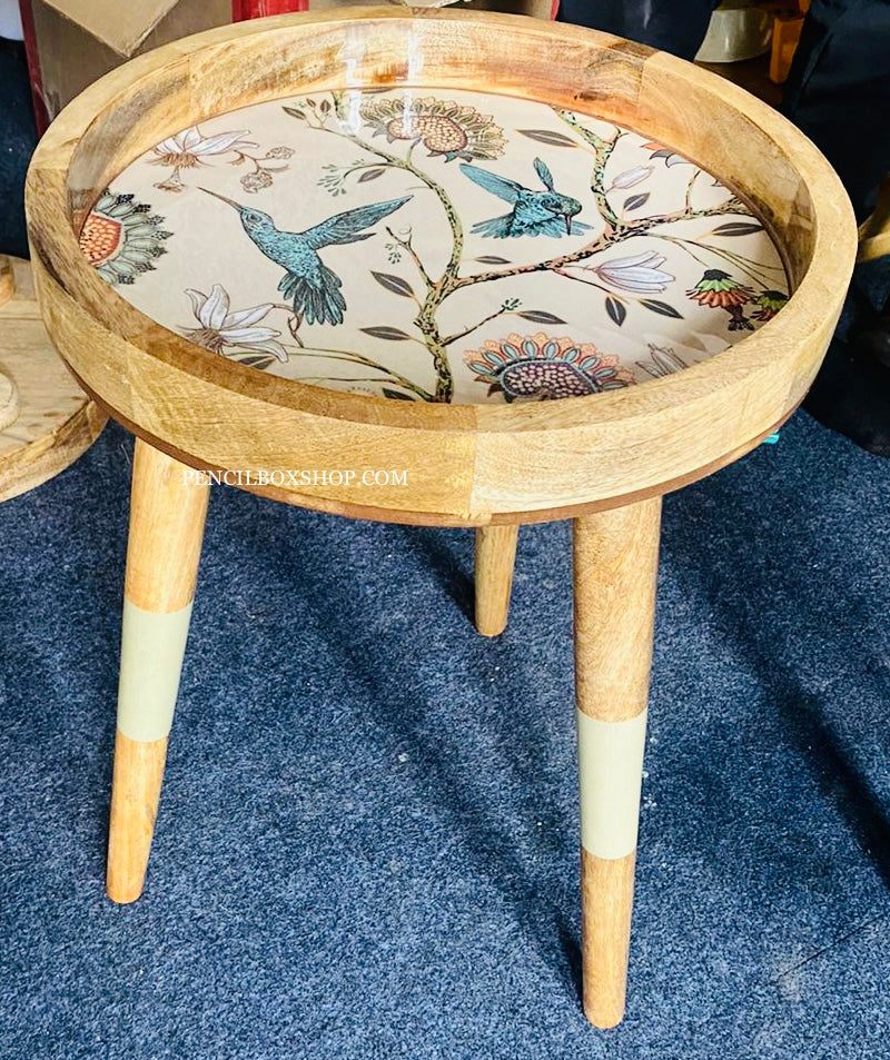 Bird Peg Table Printed Laminated Side tables