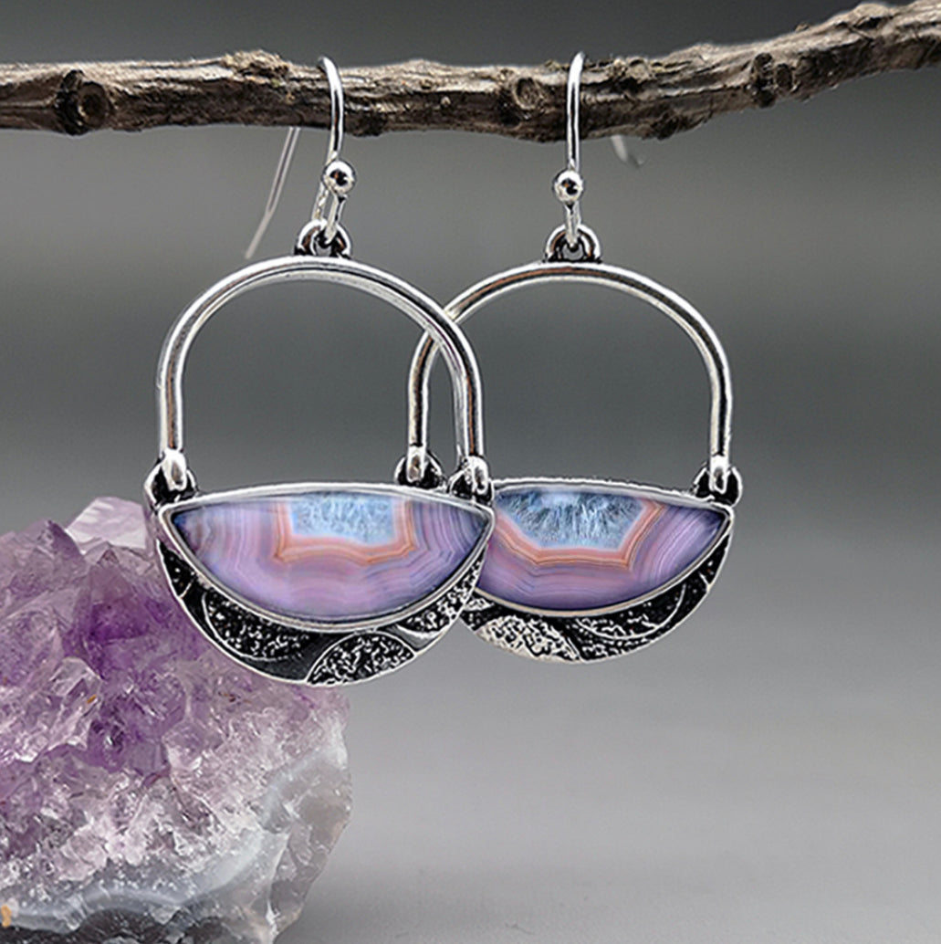 Purple Small Dangling earrings Light weight IDW