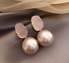 Load image into Gallery viewer, Enamel Paint Pearl Drop Stud Earrings ,women Stud earrings IDW
