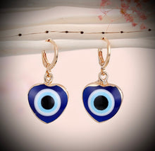 Load image into Gallery viewer, Evil eye Blue Necklace/Earrings Set for protection IDW
