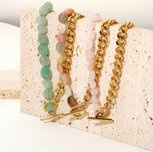 Load image into Gallery viewer, 18k Gold filled plating Natural Stone Chain Necklace IDW
