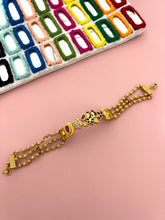 Load image into Gallery viewer, Golden Matte Finish Multicolor Bracelets for women
