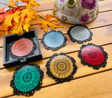 Load image into Gallery viewer, Set of 6 Tribal Printed Coasters Home Decor
